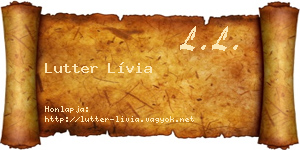 Lutter Lívia névjegykártya